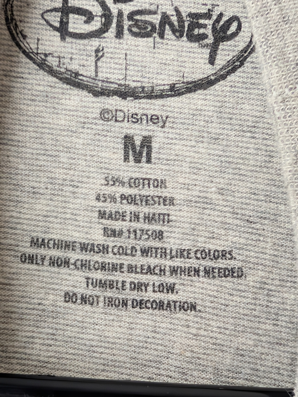 Disney Mickey Mouse T-Shirt, All Over Front Mini Print, Gray Medium Unisex - Picture 6 of 6